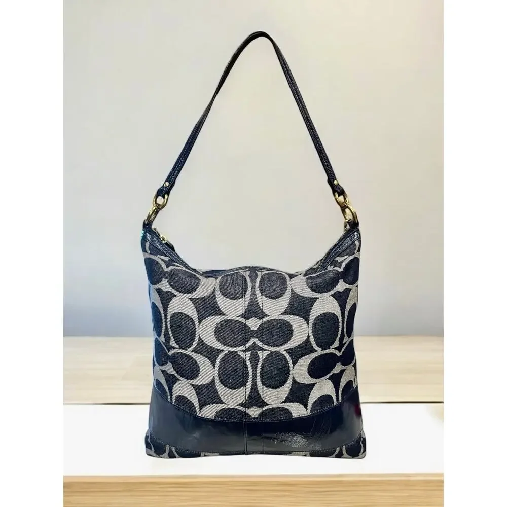 Y2K Coach 12549 Legacy Signature Denim Hobo Bag & 41718 Wristlet